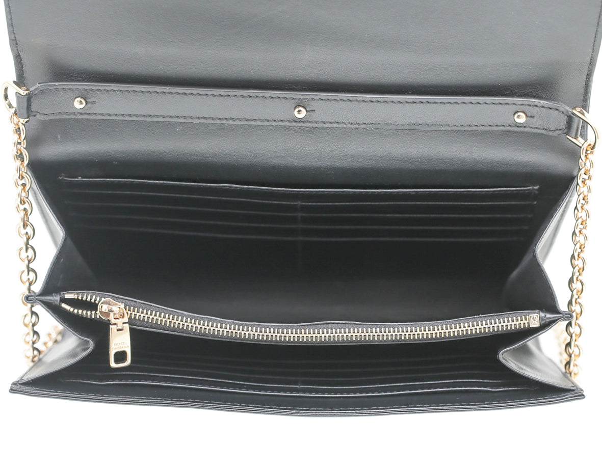 Dolce & Gabbana Black L'amore E Bellezza Chain Bag-Dolce & Gabbana-THE CLOSET