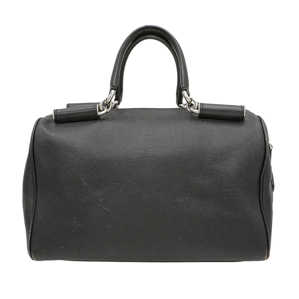 Dolce & Gabbana Dark Brown Miss Sicily Bowling Bag-Dolce & Gabbana-THE CLOSET