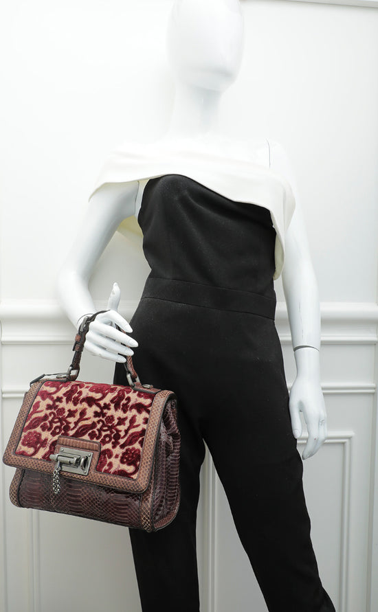 Dolce & Gabbana Multicolor Monica Python Brocade Bag