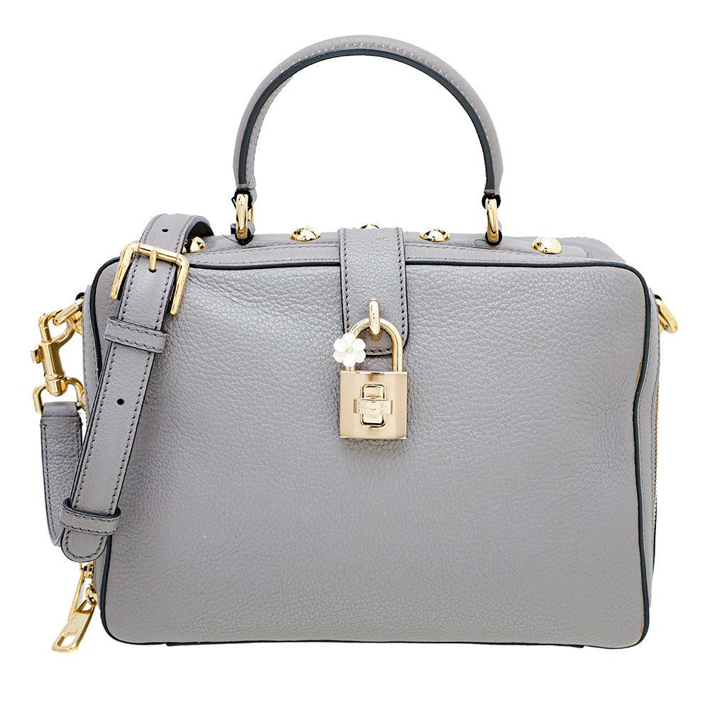 Dolce & Gabbana Grey Rosaria Medium Bag-Christian Louboutin-THE CLOSET