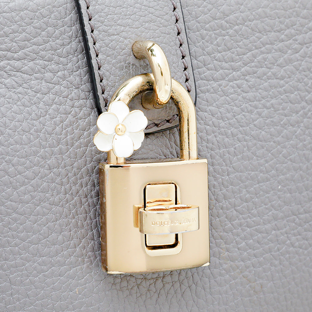 Dolce & Gabbana Grey Rosaria Medium Bag-Christian Louboutin-THE CLOSET