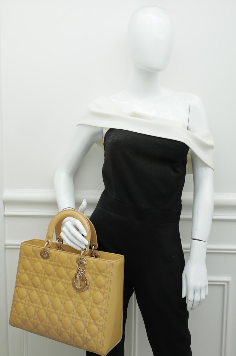Christian Dior Beige Lady Dior Bag-Christian Dior-THE CLOSET