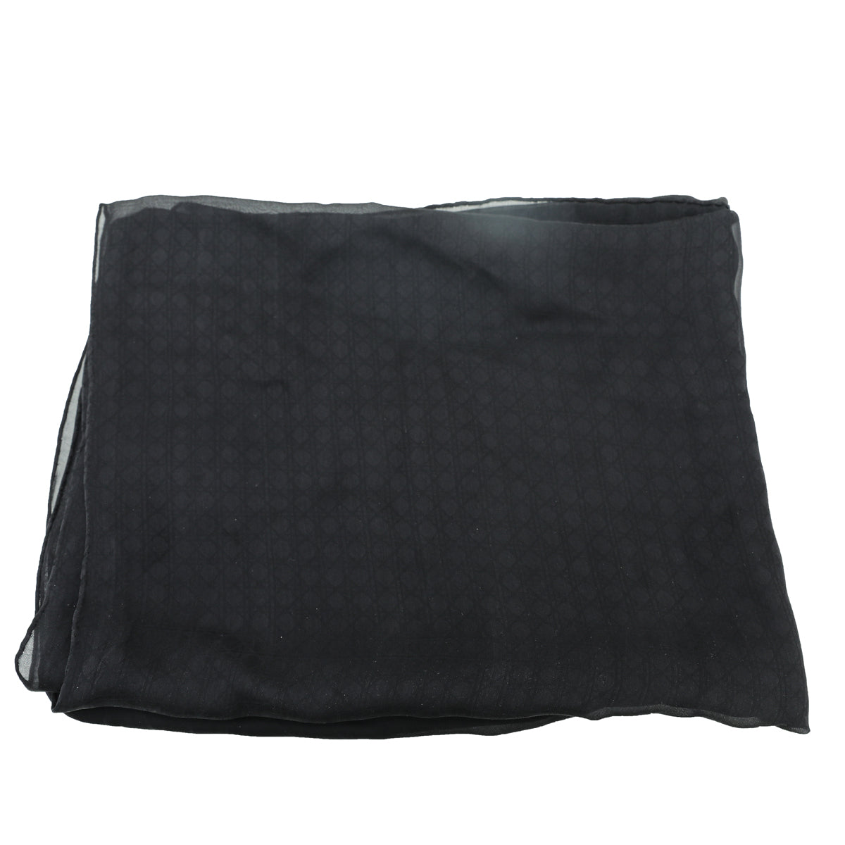 Christian Dior Black Micro Cannage Cashmere Scarf-Christian Dior-THE CLOSET