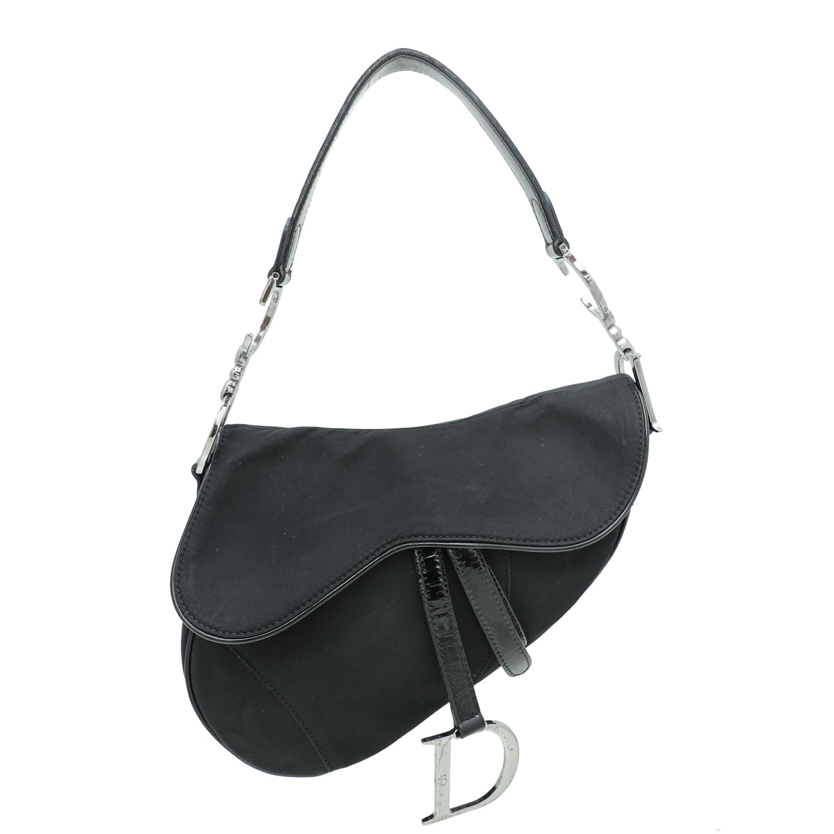 Christian Dior Black Nylon Saddle Bag