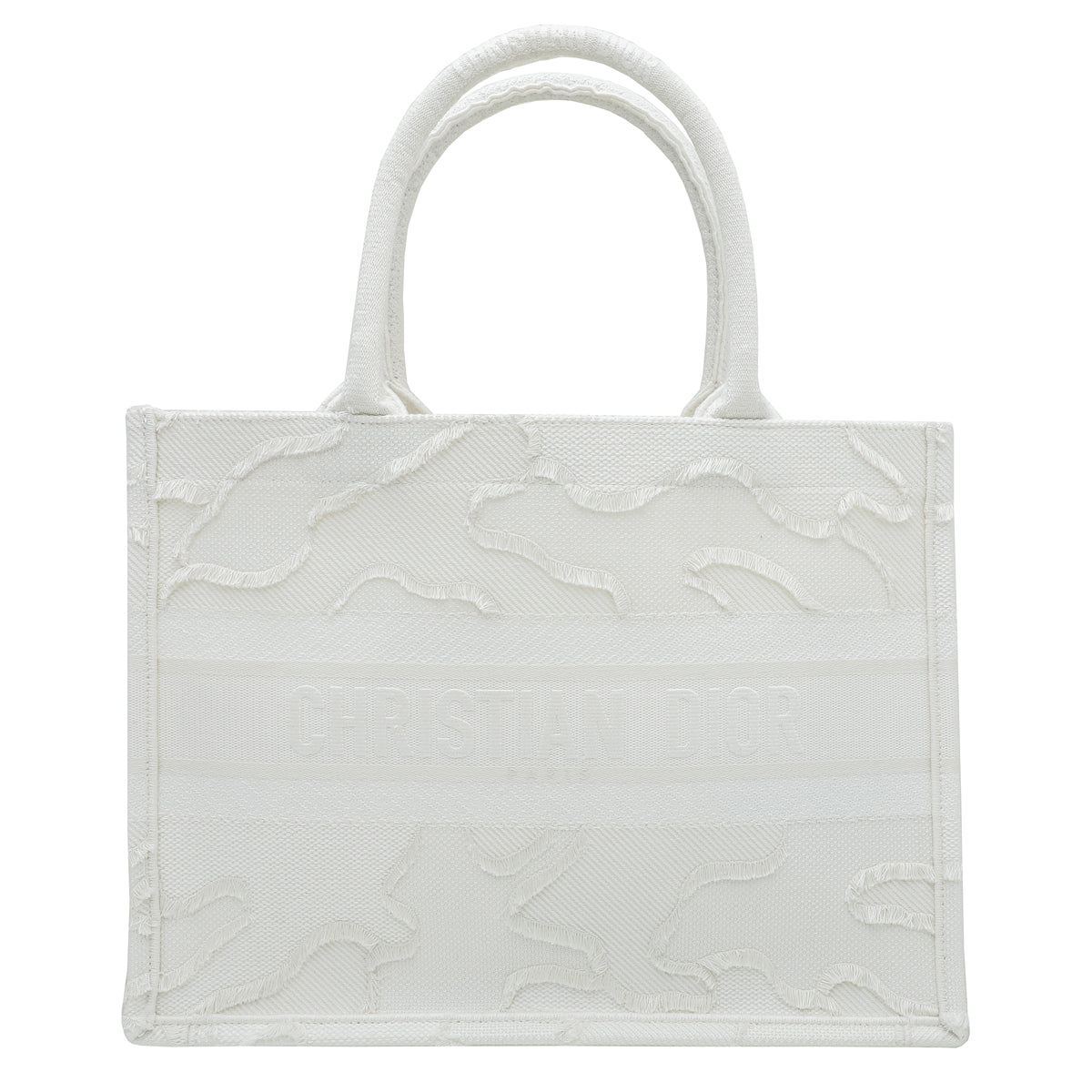 Christian Dior White Camouflage Book Tote Bag-Christian Dior-THE CLOSET