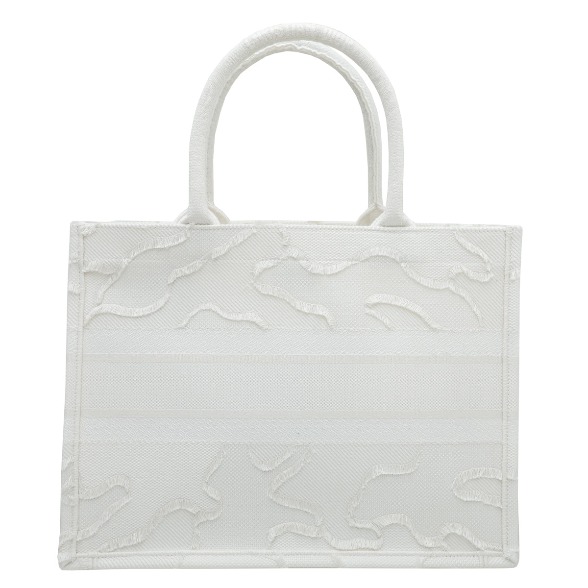 Christian Dior White Camouflage Book Tote Bag-Christian Dior-THE CLOSET