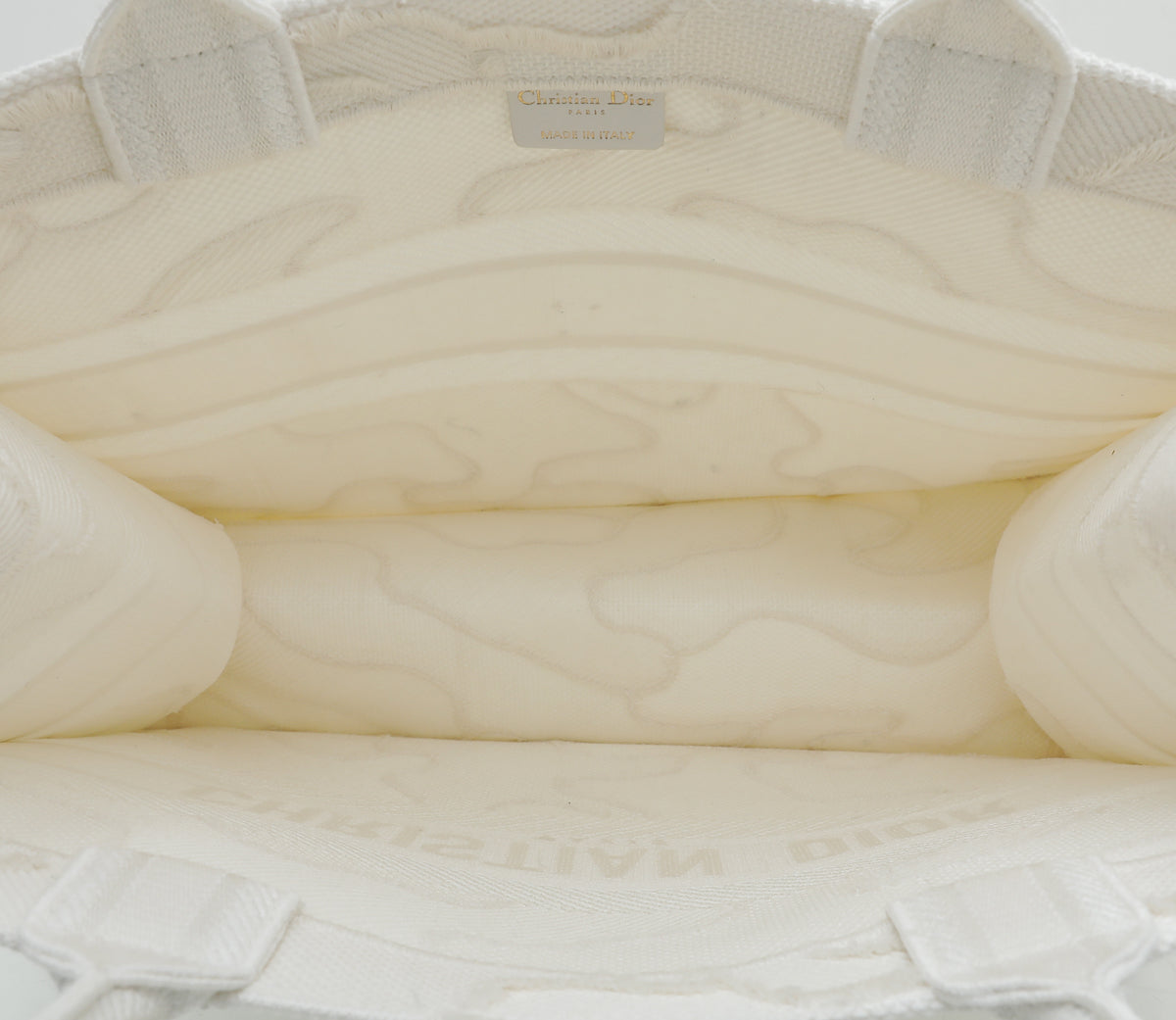 Christian Dior White Camouflage Book Tote Bag-Christian Dior-THE CLOSET