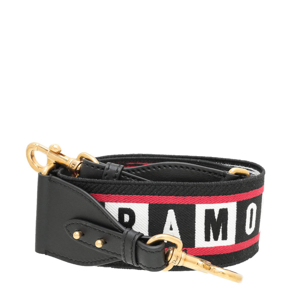 Christian Dior Bicolor Dioramour D Chess Heart Embroidered Bag Strap-Christian Dior-THE CLOSET