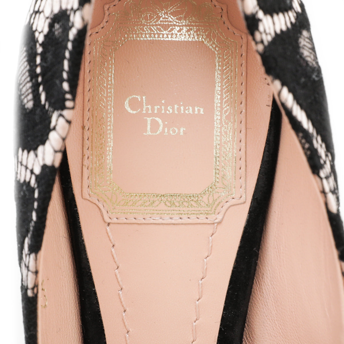 Christian Dior Bicolor Satin Lace Pointy Pumps 38-Christian Dior-THE CLOSET