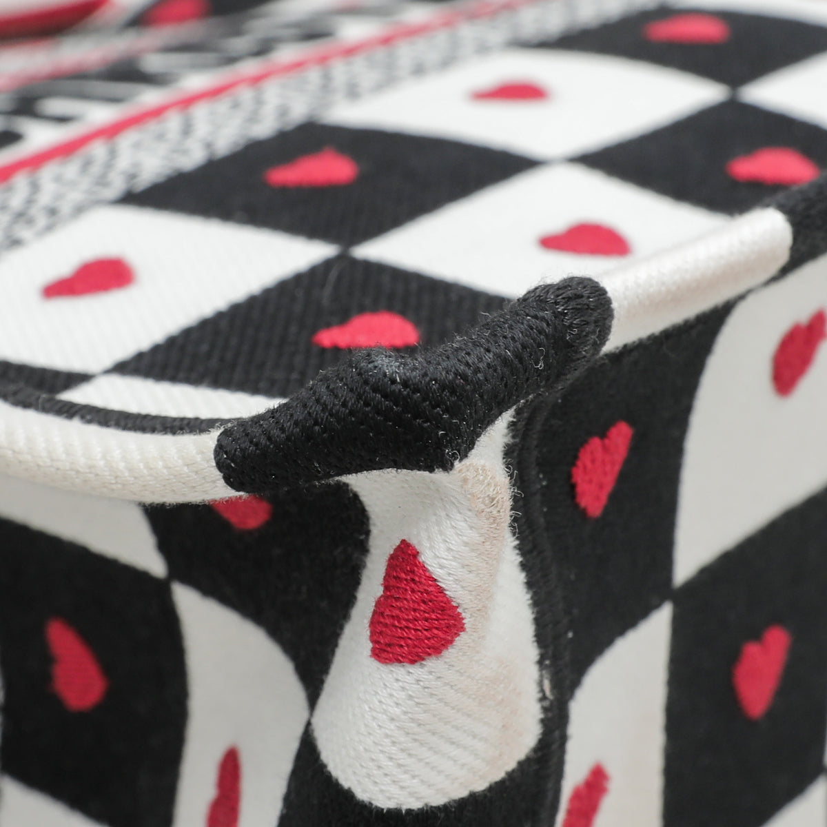 Christian Dior Tricolor Book Tote Dioramour D Chess Heart Bag-Christian Dior-THE CLOSET