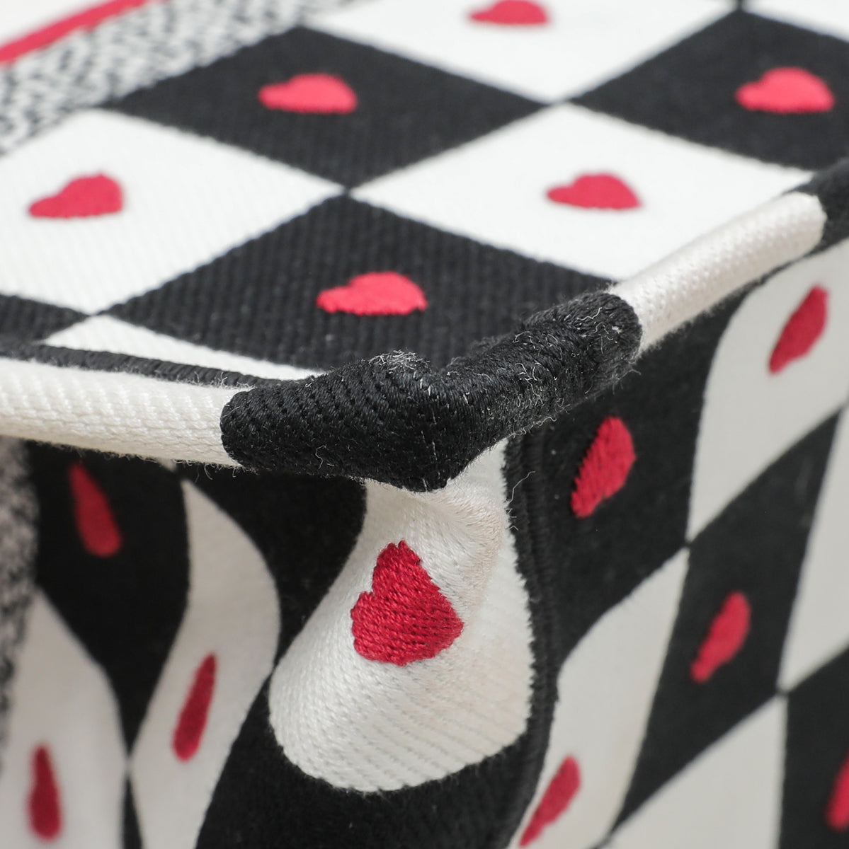 Christian Dior Tricolor Book Tote Dioramour D Chess Heart Bag-Christian Dior-THE CLOSET