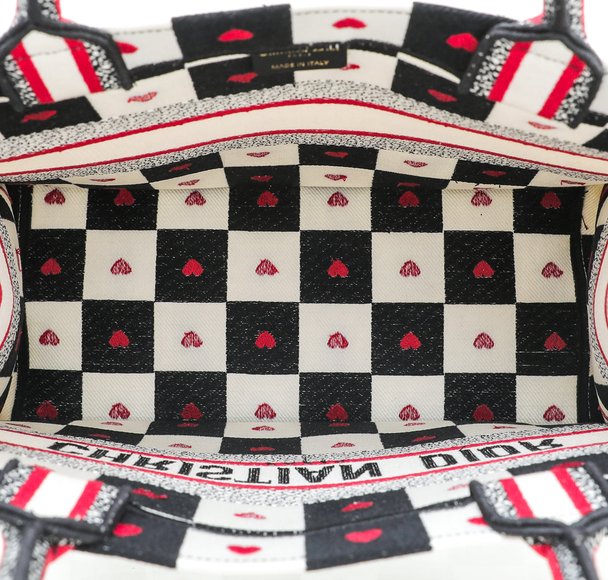 Christian Dior Tricolor Book Tote Dioramour D Chess Heart Bag-Christian Dior-THE CLOSET