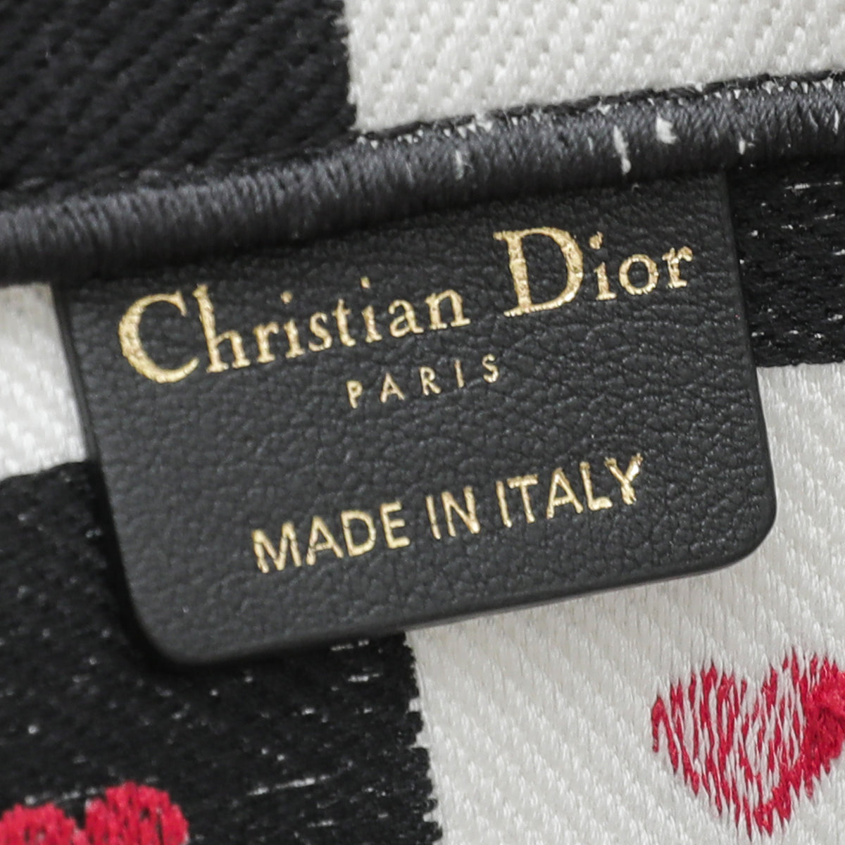 Christian Dior Tricolor Book Tote Dioramour D Chess Heart Bag