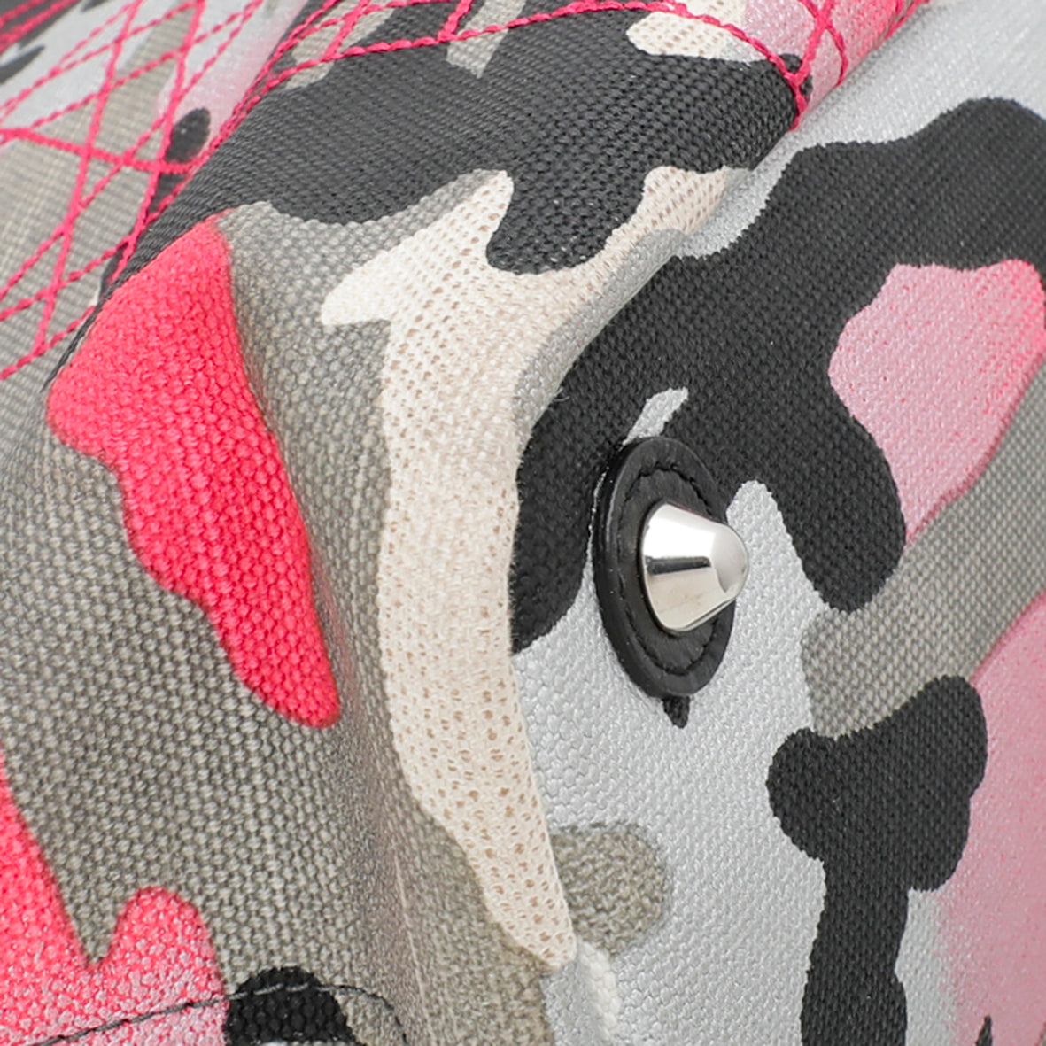 Christian Dior Pink Multicolor Camouflage Anselm Reyle Tote Bag-Christian Dior-THE CLOSET