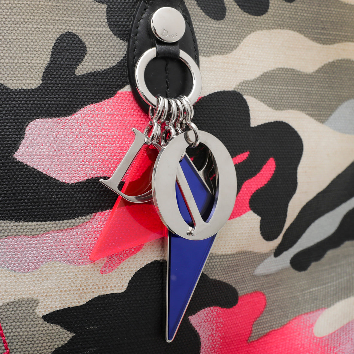 Christian Dior Pink Multicolor Camouflage Anselm Reyle Tote Bag-Christian Dior-THE CLOSET