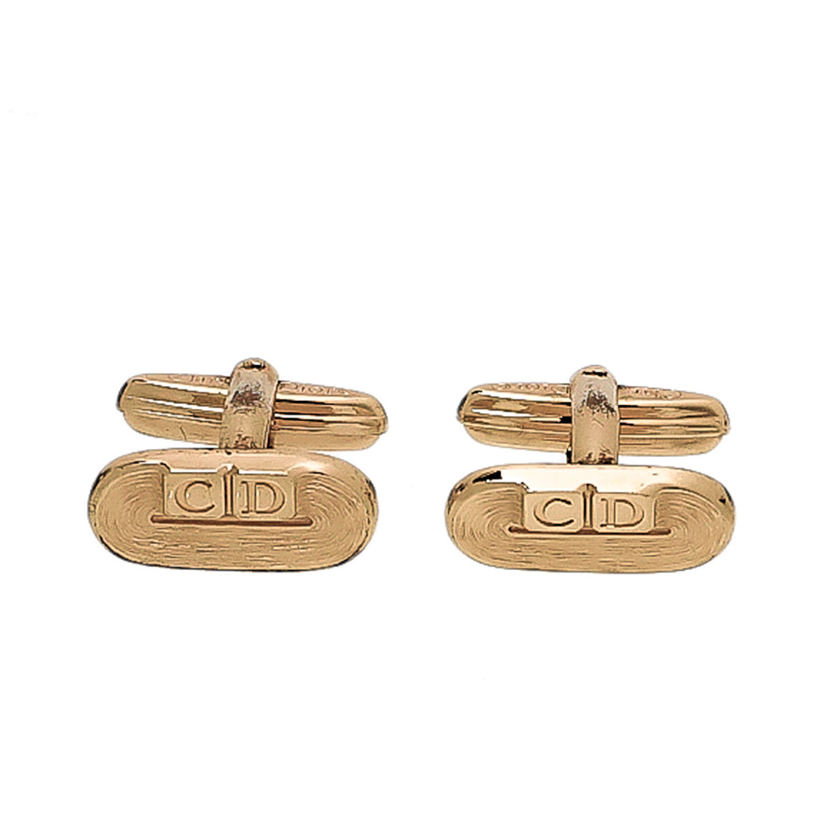 Christian Dior Gold CD Logo Cufflinks-Christian Dior-THE CLOSET