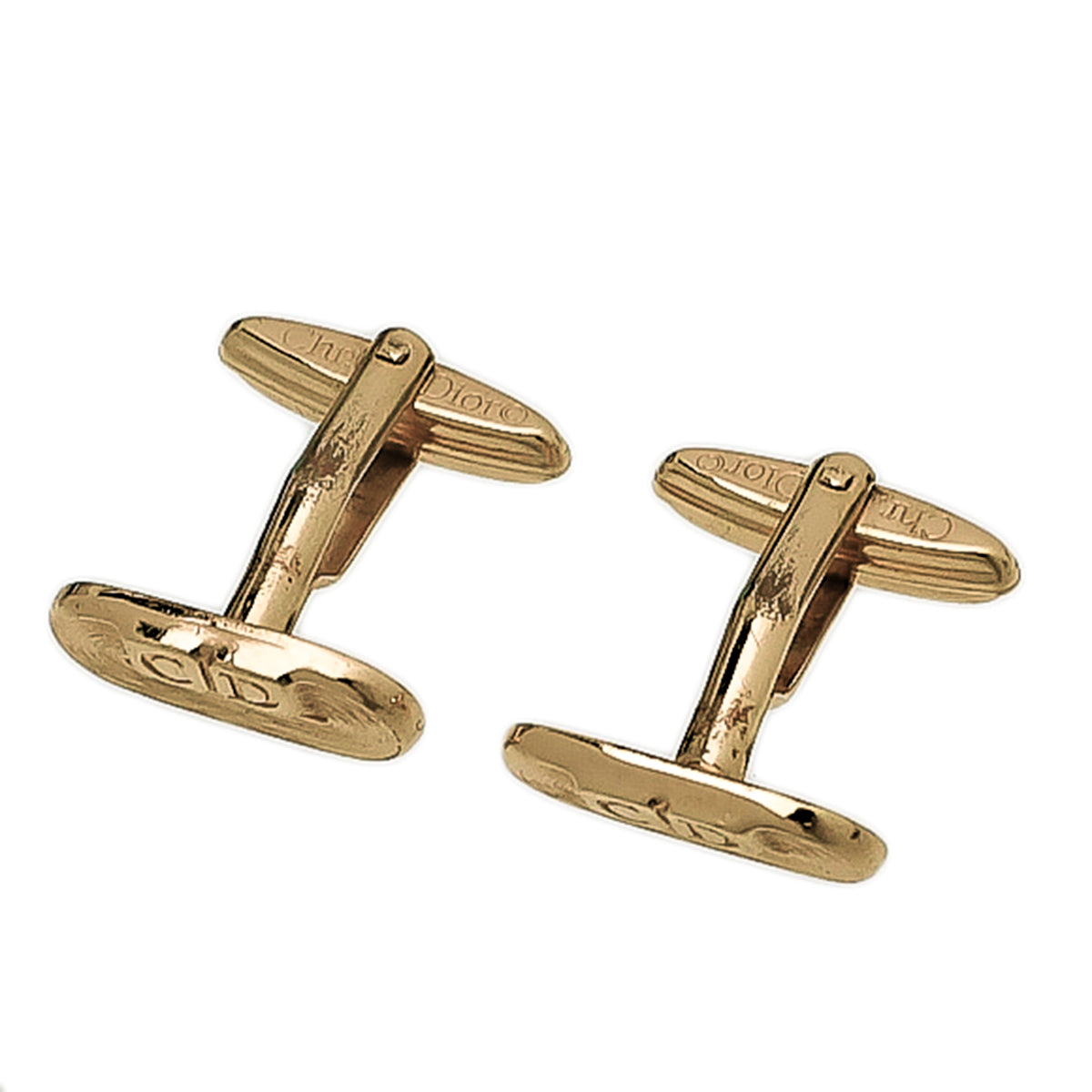 Christian Dior Gold CD Logo Cufflinks-Christian Dior-THE CLOSET