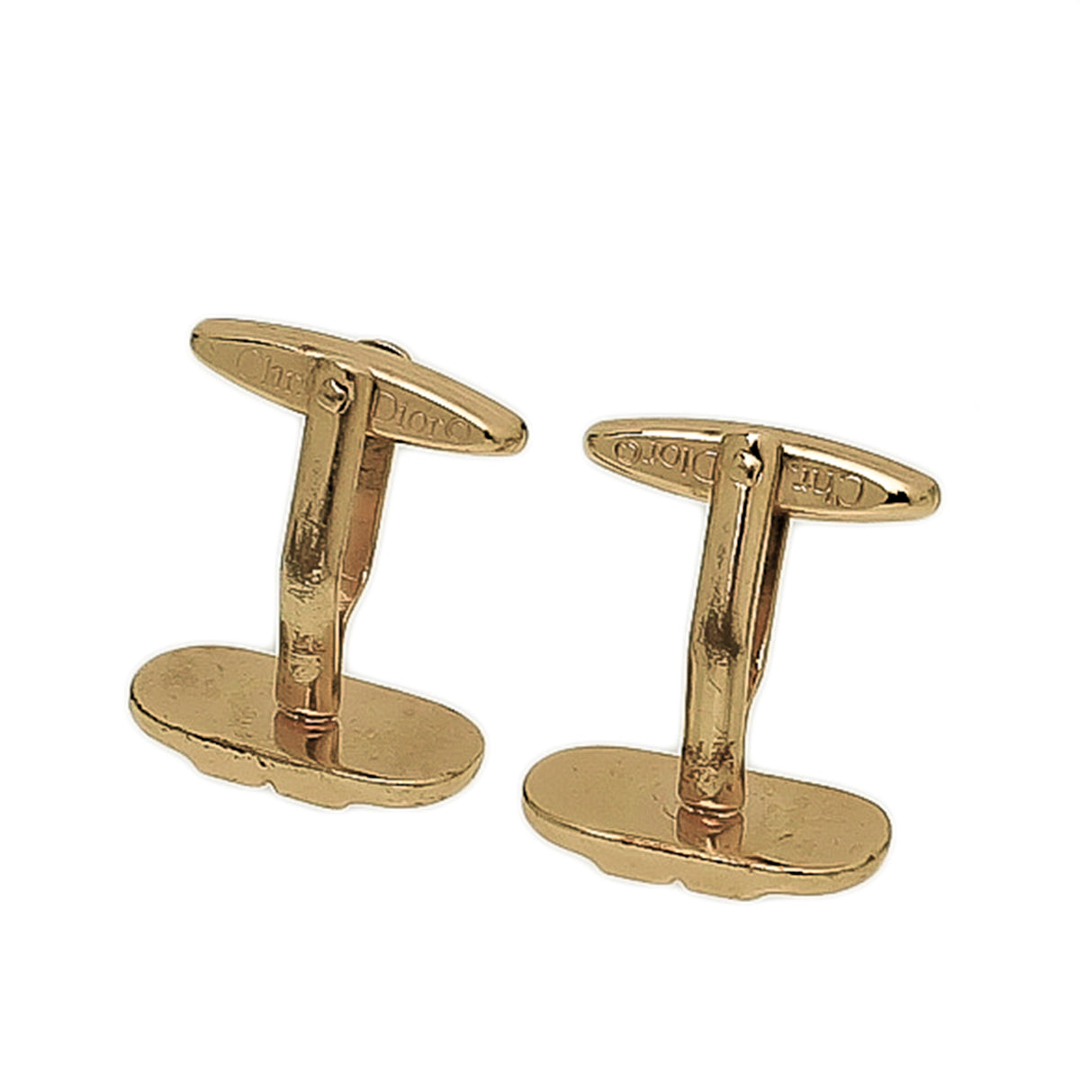 Christian Dior Gold CD Logo Cufflinks-Christian Dior-THE CLOSET