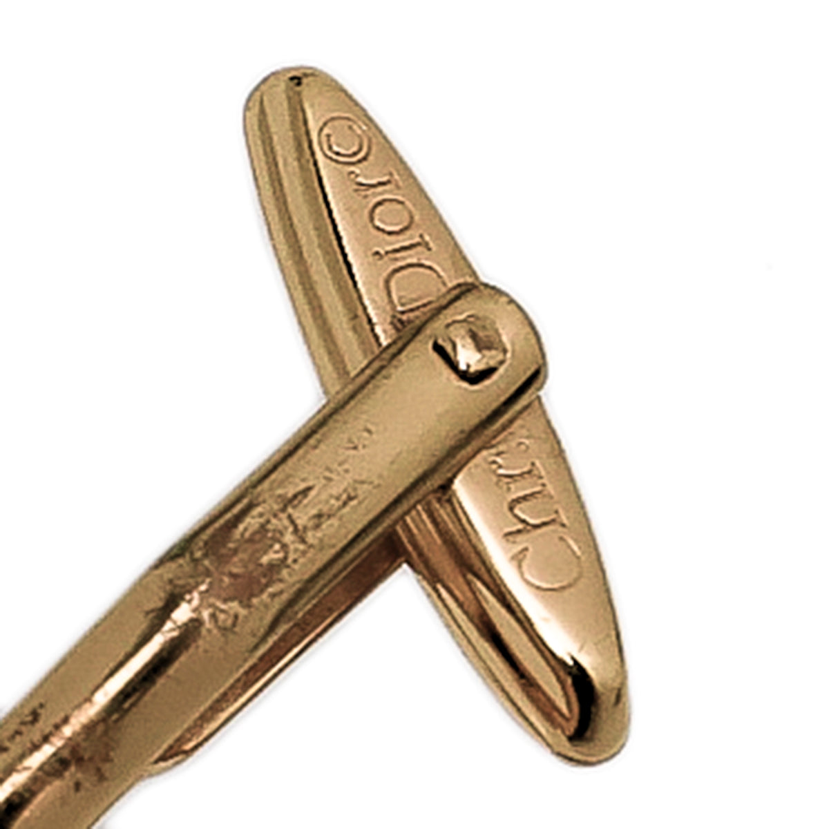 Christian Dior Gold CD Logo Cufflinks-Christian Dior-THE CLOSET