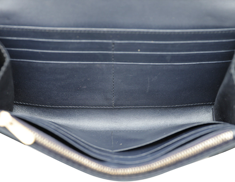 Christian Dior Blue CD Oblique Wallet On Chain-Christian Dior-THE CLOSET