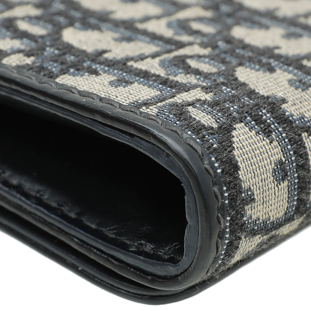 Christian Dior Blue CD Oblique Wallet On Chain-Christian Dior-THE CLOSET