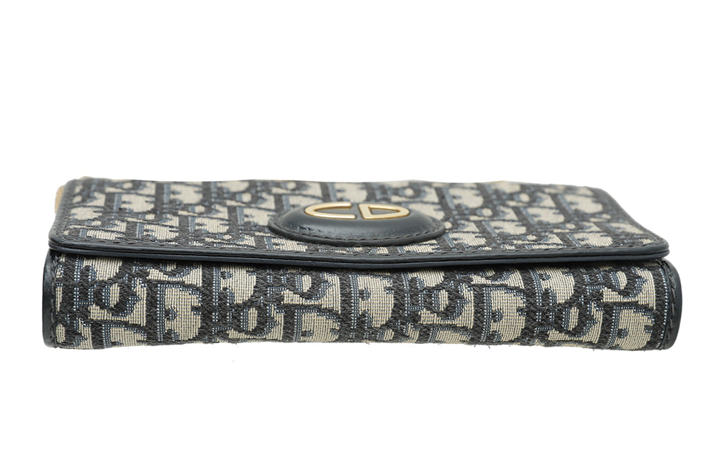 Christian Dior Blue CD Oblique Wallet On Chain-Christian Dior-THE CLOSET