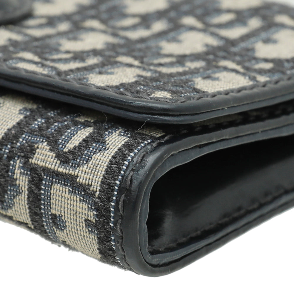 Christian Dior Blue CD Oblique Wallet On Chain-Christian Dior-THE CLOSET