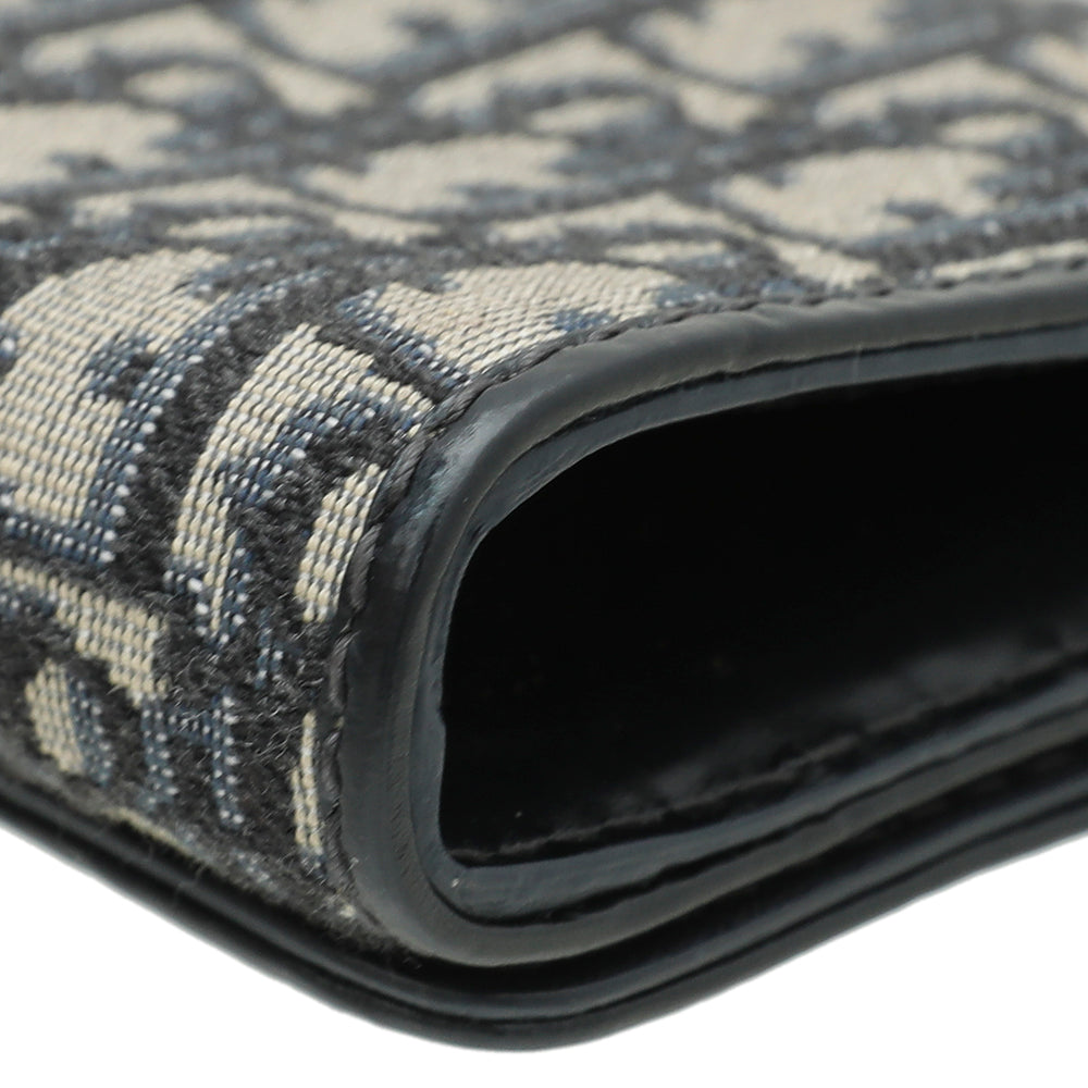 Christian Dior Blue CD Oblique Wallet On Chain-Christian Dior-THE CLOSET