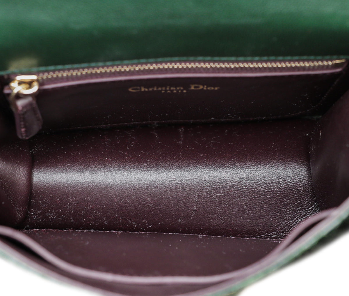 Christian Dior Green Ceramic Effect Deerskin Diorama Club Bag-Christian Dior-THE CLOSET