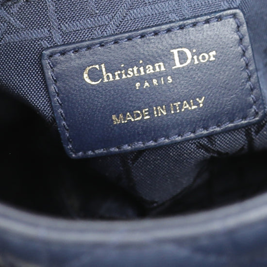 Christian Dior Blue Chain Mini Lady Dior Bag