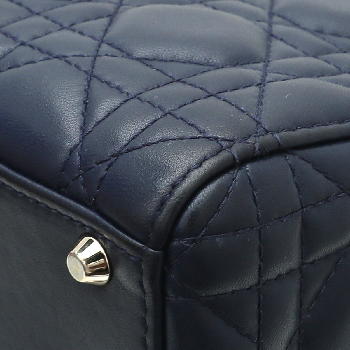 Christian Dior Blue Chain Mini Lady Dior Bag-Christian Dior-THE CLOSET