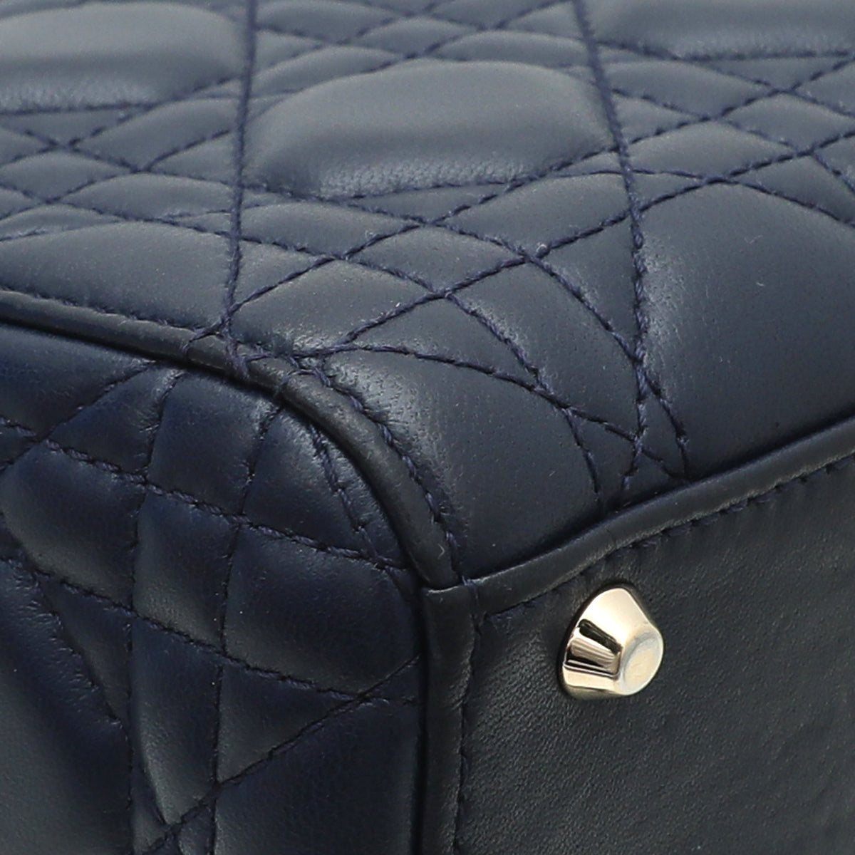 Christian Dior Blue Chain Mini Lady Dior Bag-Christian Dior-THE CLOSET