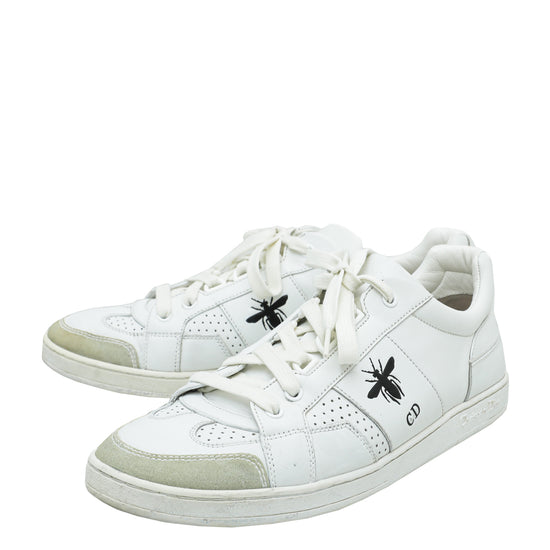 Christian Dior White D Bee Low Top Sneakers 39