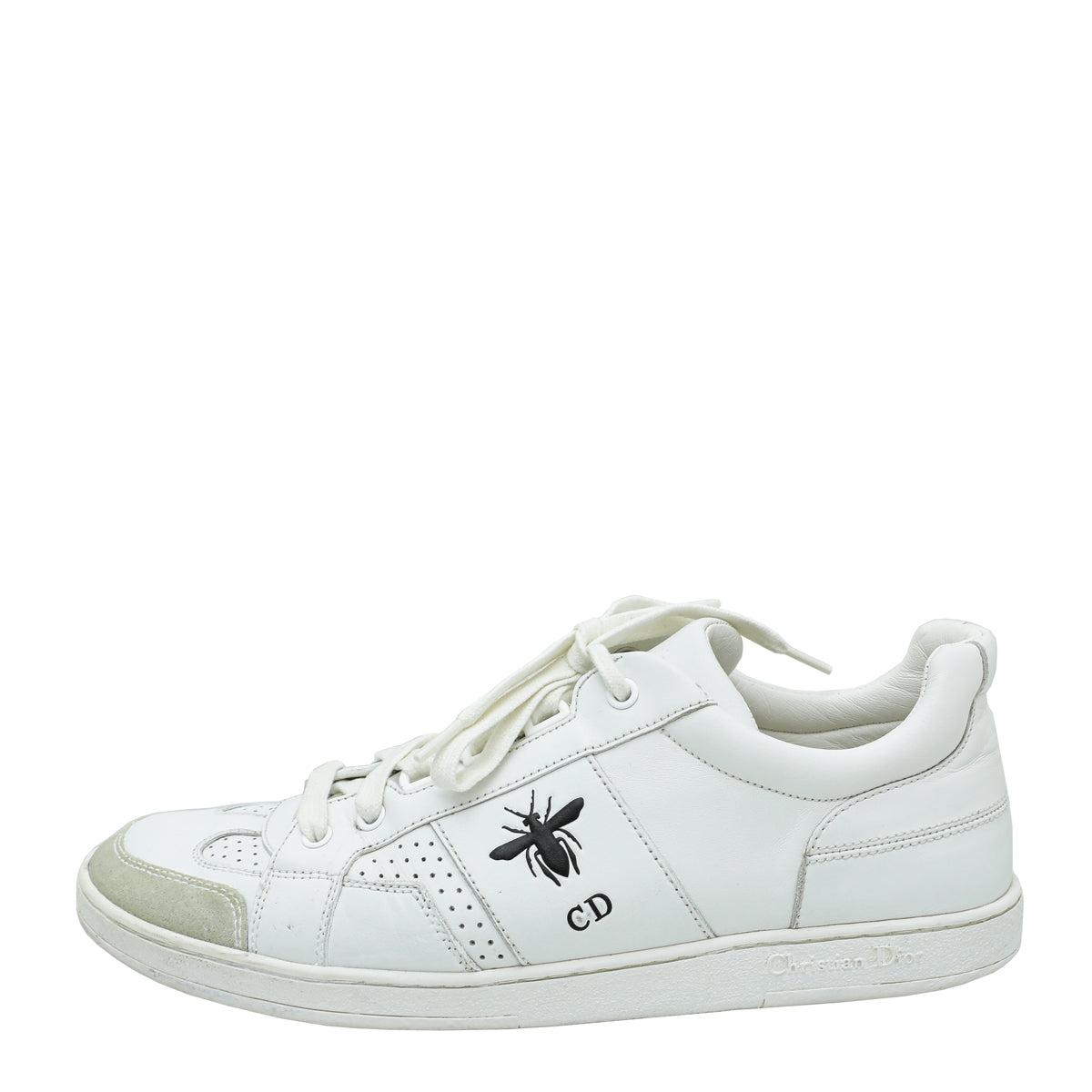 Christian Dior White D Bee Low Top Sneakers 39