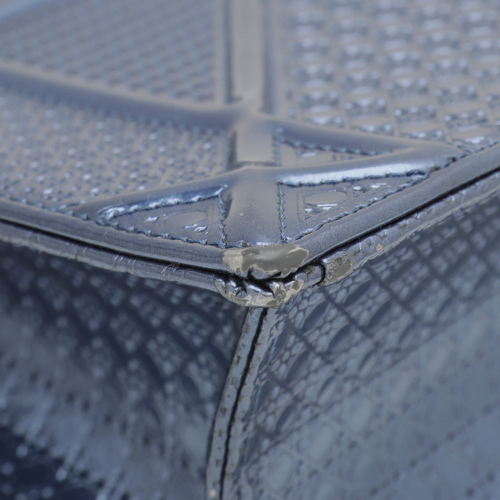 Christian Dior Metallic Blue Diorama Micro Cannage Flap Bag-Christian Dior-THE CLOSET