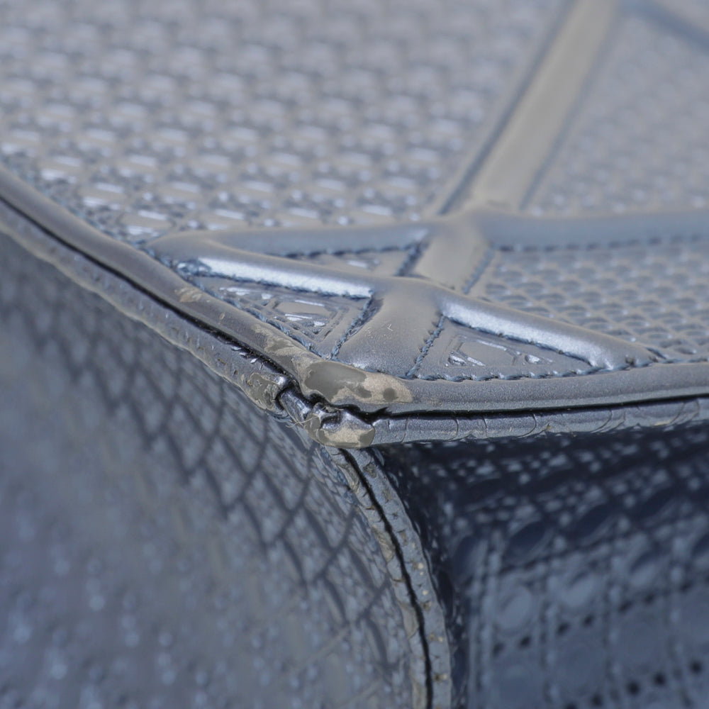 Christian Dior Metallic Blue Diorama Micro Cannage Flap Bag-Christian Dior-THE CLOSET