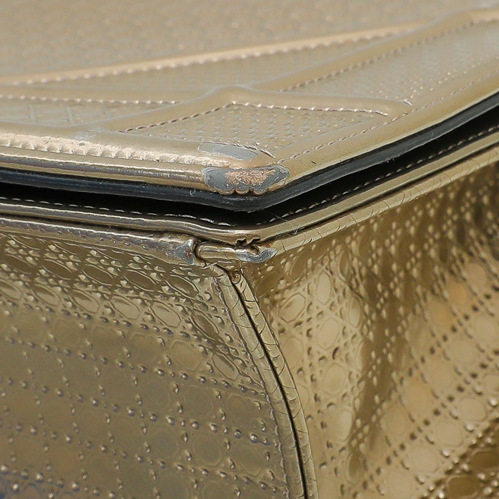 Christian Dior Gold Diorama Micro Cannage Flap Medium Bag-Christian Dior-THE CLOSET