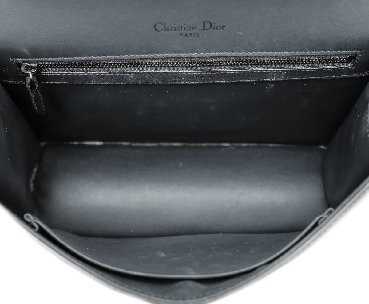 Christian Dior Charcoal Diorama Microcannage Medium Bag-Christian Dior-THE CLOSET