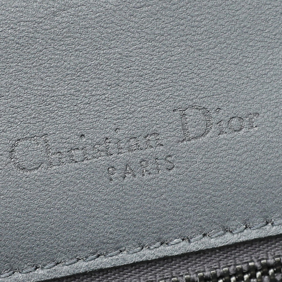 Christian Dior Charcoal Diorama Microcannage Medium Bag