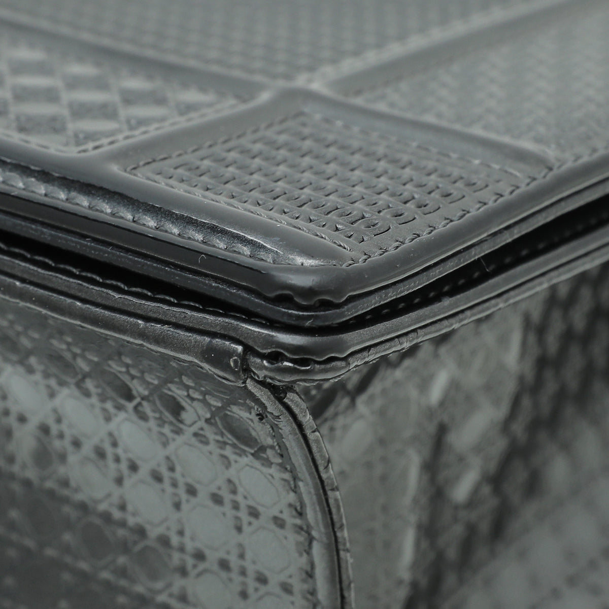 Christian Dior Charcoal Diorama Microcannage Medium Bag-Christian Dior-THE CLOSET