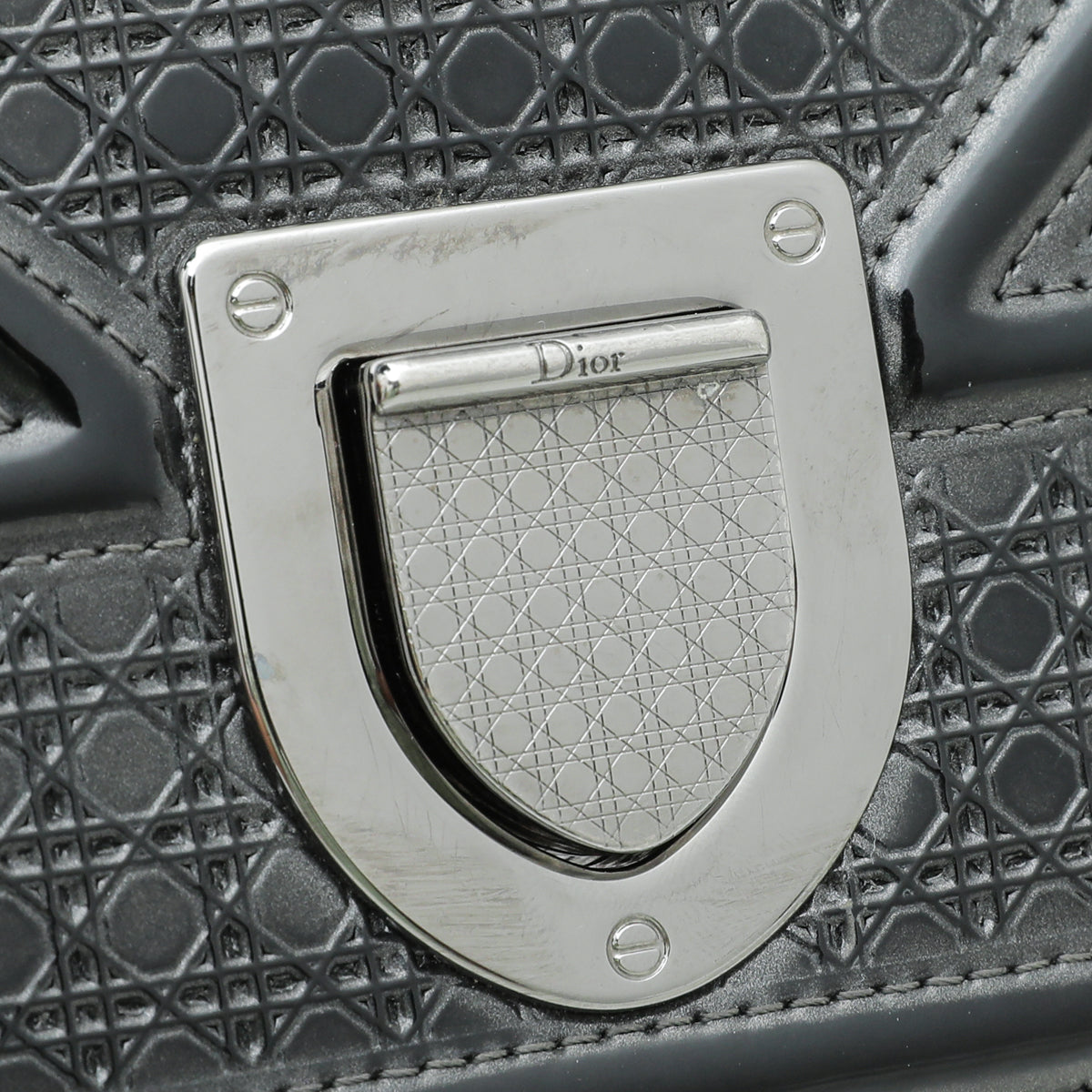 Christian Dior Charcoal Diorama Microcannage Medium Bag-Christian Dior-THE CLOSET
