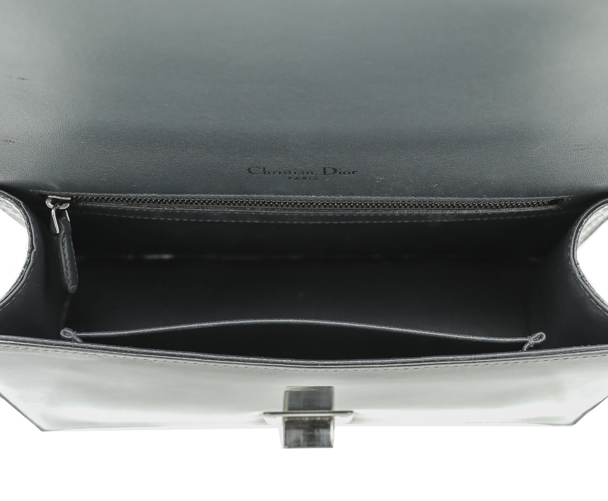 Christian Dior Charcoal Diorama Microcannage Medium Bag-Christian Dior-THE CLOSET