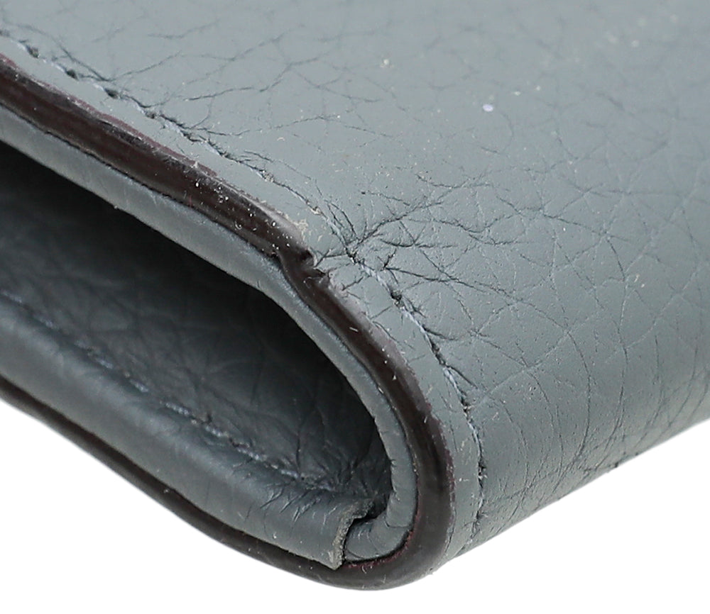 Christian Dior Dark Gray Diorissimo Slim Envelope Wallet-Christian Dior-THE CLOSET