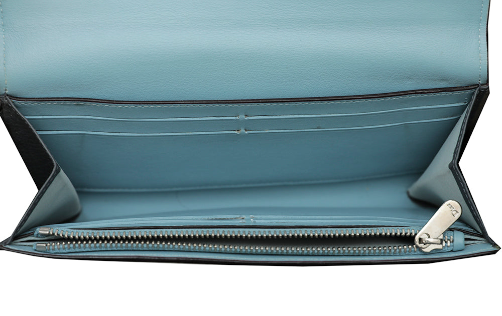 Christian Dior Dark Gray Diorissimo Slim Envelope Wallet-Christian Dior-THE CLOSET