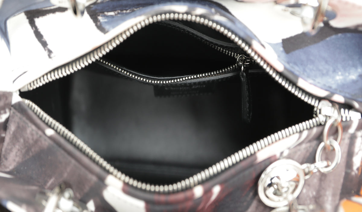 Christian Dior Multicolor Floral Graffiti Lady Dior By Raf Simons Bag-Christian Dior-THE CLOSET