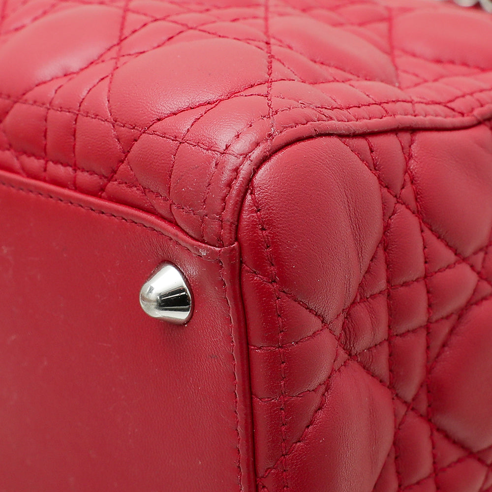 Christian Dior Red Lady Dior Large Bag-Christian Dior-THE CLOSET