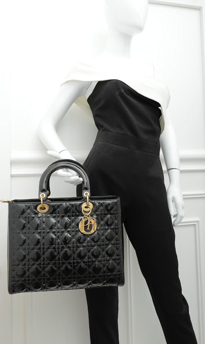 Lady Dior Micro Bag Black Leather ref.673406 - Joli Closet