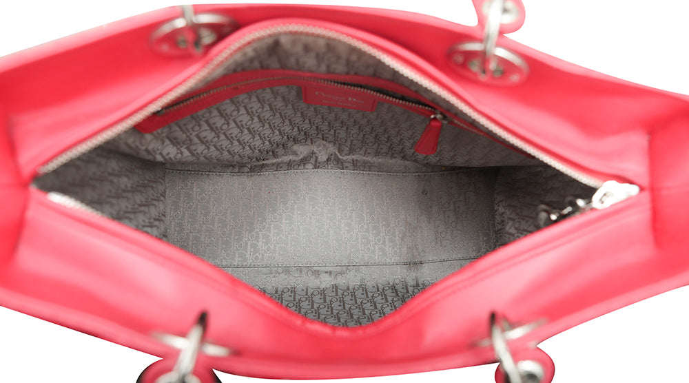 Christian Dior Red Lady Dior Large Bag-Christian Dior-THE CLOSET