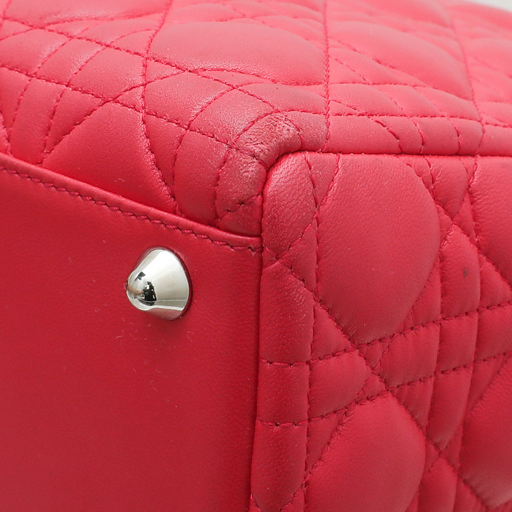 Christian Dior Red Lady Dior Large Bag-Christian Dior-THE CLOSET