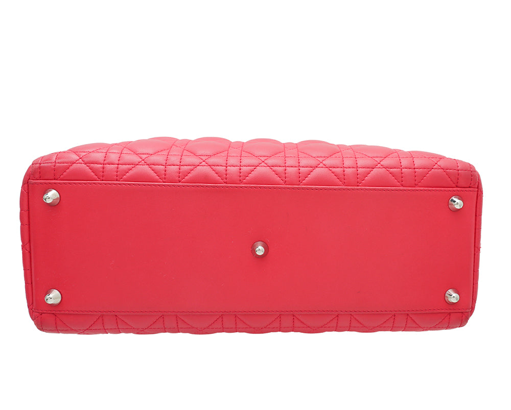 Christian Dior Red Lady Dior Large Bag-Christian Dior-THE CLOSET